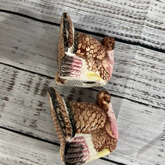 Vintage Turkey Candle Holders Ceramic Thanksgiving Fall Autumn Dinner Room Table - Picture 5 of 9